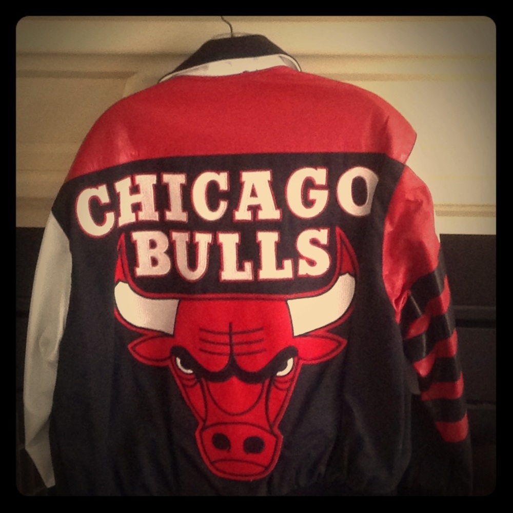 Chicago Bulls NBA leather and canvas jacket